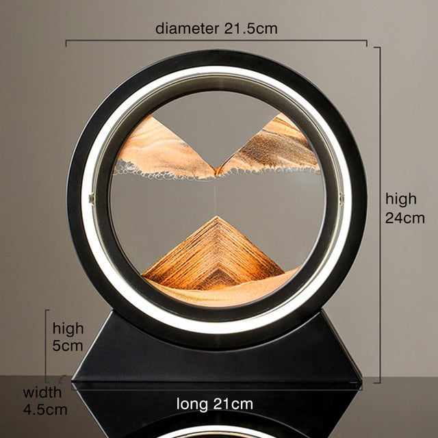 Moving Sand Art Landscape Table Lamp – USB LED Quicksand Lamp