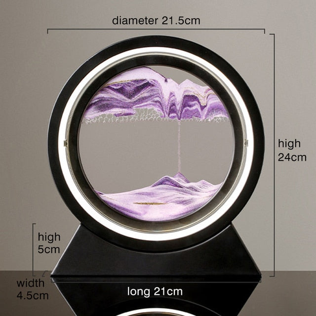 Moving Sand Art Landscape Table Lamp – USB LED Quicksand Lamp