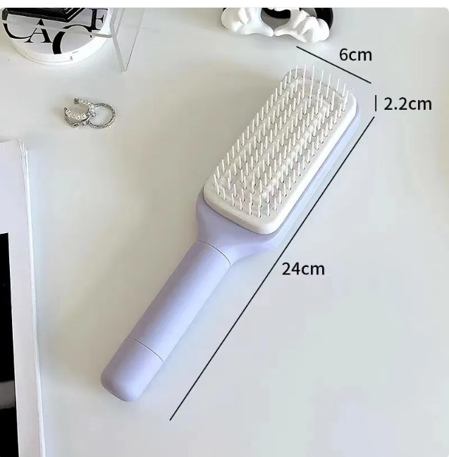 4-in-1 Self-Cleaning Hair Brush – Anti-Static Scalp Massager