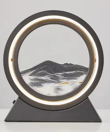 Moving Sand Art Landscape Table Lamp – USB LED Quicksand Lamp
