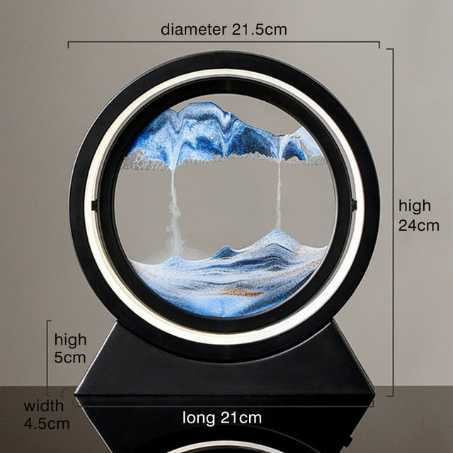 Moving Sand Art Landscape Table Lamp – USB LED Quicksand Lamp