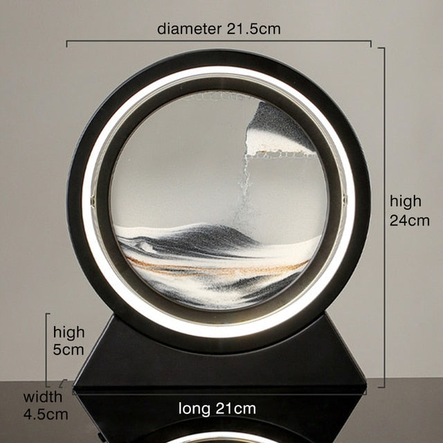 Moving Sand Art Landscape Table Lamp – USB LED Quicksand Lamp