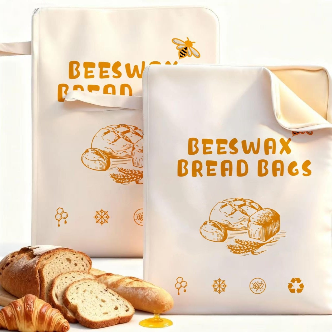 Cotton Linen Bread Bag – Reusable Bread Storage Bag