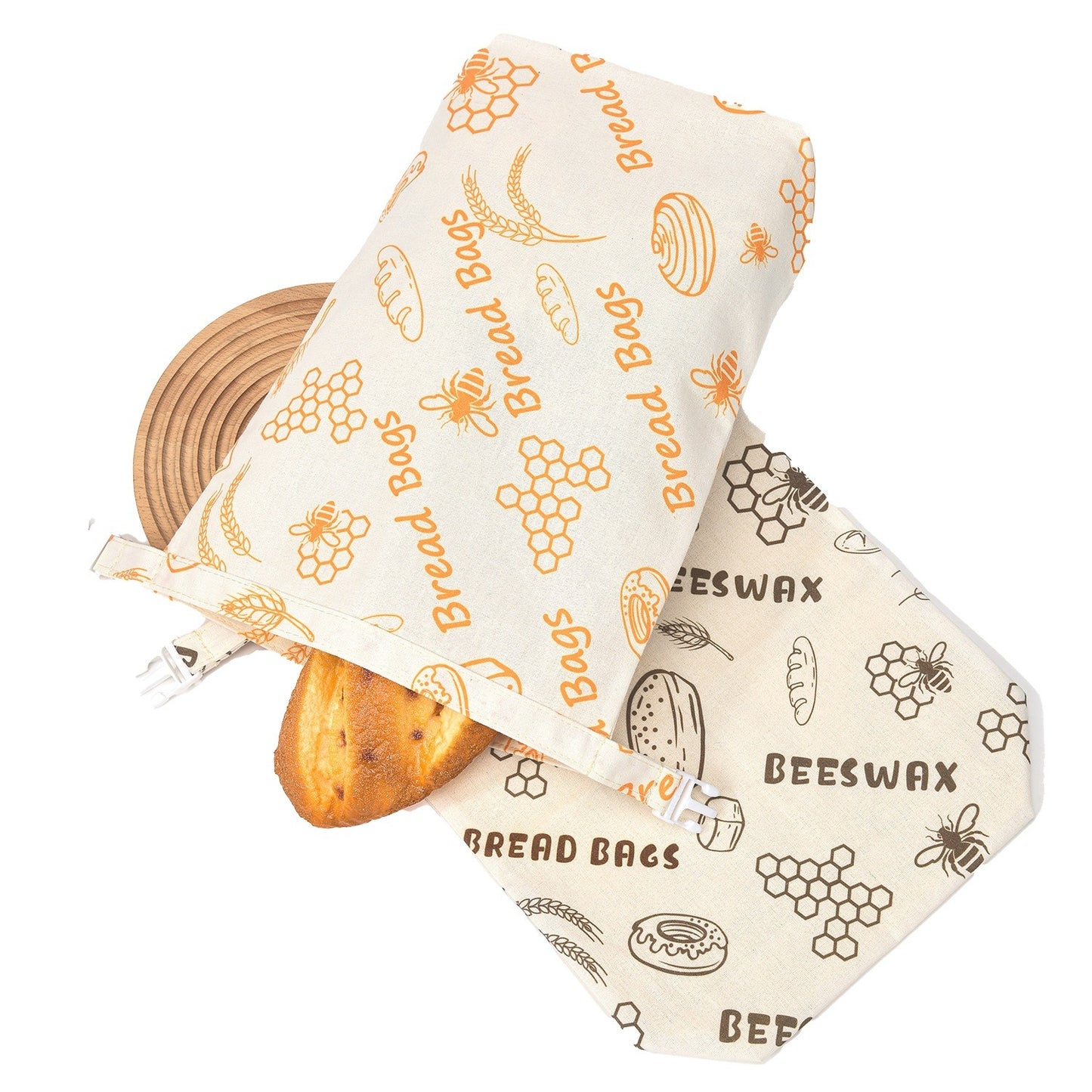 Cotton Linen Bread Bag – Reusable Bread Storage Bag